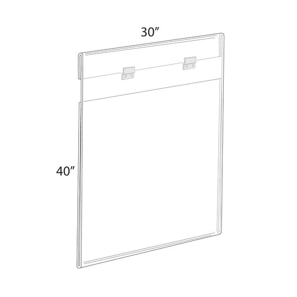 30"W x 40"H Wall Mounted Poster Frame. Mounting Hardware Included.